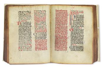 LITURGY, CATHOLIC.  Breviarium Romanum, pars hiemalis.  Manuscript in Latin on vellum.  Italy, 14th century